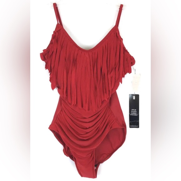 Magicsuit Women’s Blaire Red Underwire One Piece Slimming Swimsuit Size 10 - Picture 1 of 3